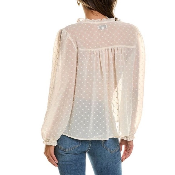 NWT Oat NY Ruffle Neck Blouse Size XS - Picture 2 of 9